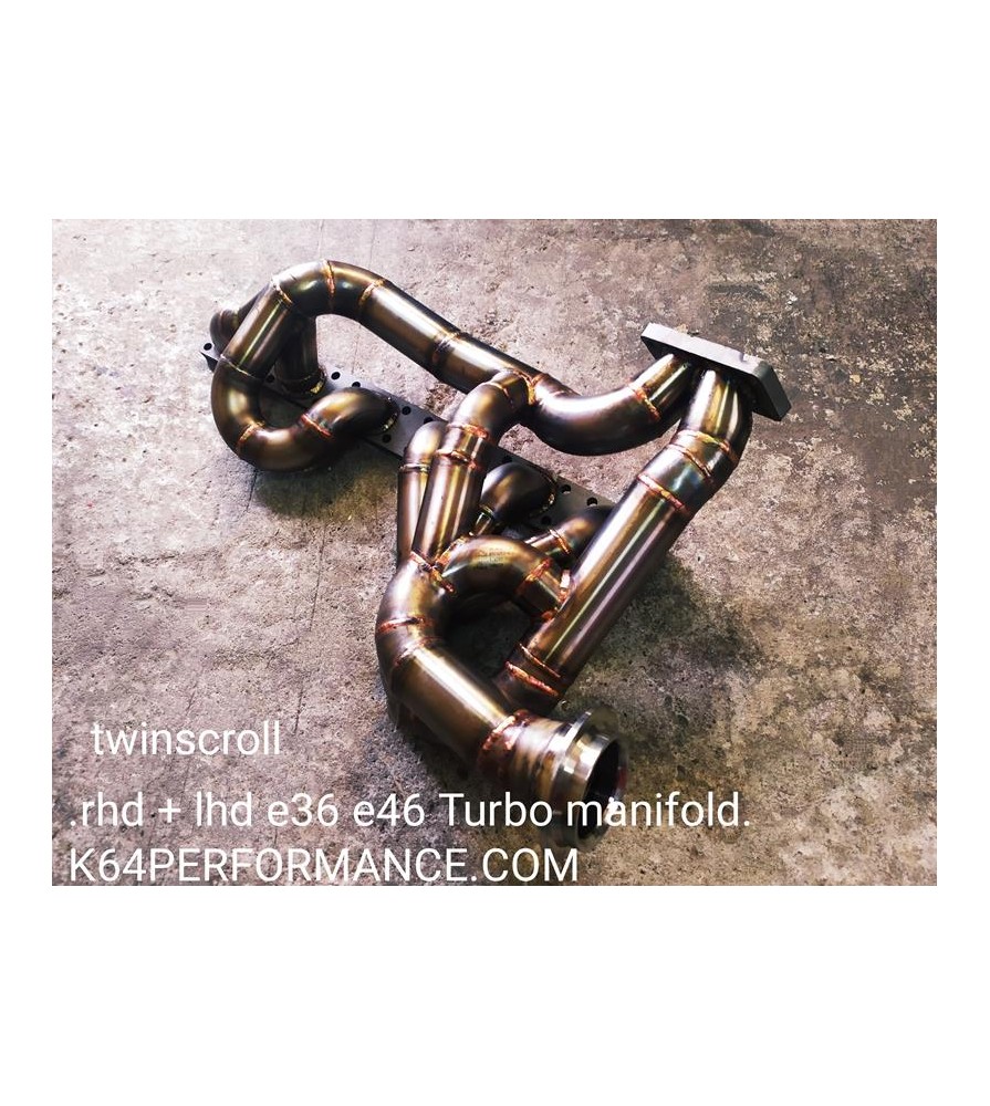 .RHD .UK E36 E46 twinscroll Turbo exhaust manifold BMW M50 M52 M54