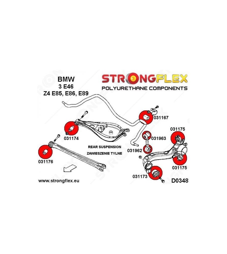 Rear anti roll bar link to arm bush BMW E46 E46 M3 E46 Xi XD E46 Compact Z4 E85/E86/E89